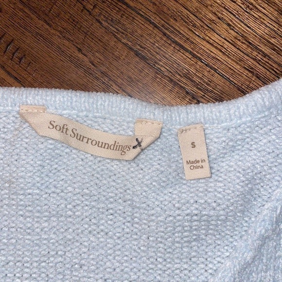 Soft Surroundings Lisbeth Chenille V Neck Sweater - Picture 3 of 5